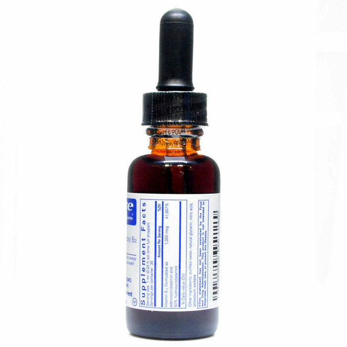 Pure Encapsulations Adenosyl/Hydroxy B12 liquid 1 fl oz supplement facts label