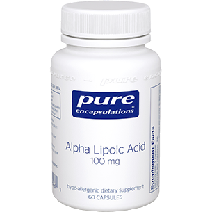 Pure Encapsulations Alpha Lipoic Acid 100 mg, 60 capsules, front of bottle