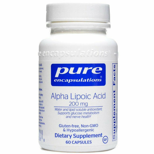 Pure Encapsulations Alpha Lipoic Acid 200 mg, 60 capsules, front of bottle