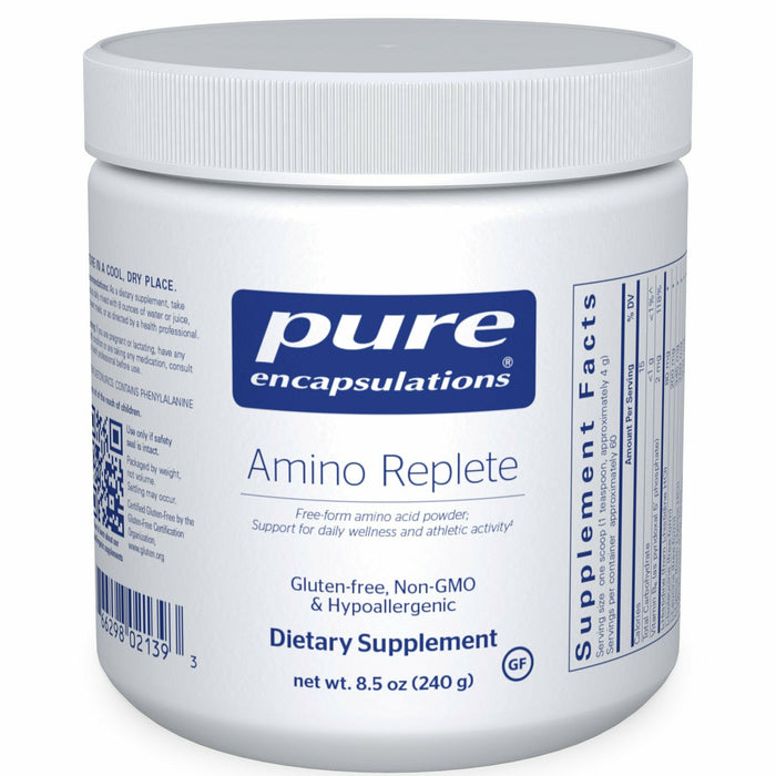 Pure Encapsulations Amino Replete, 240 g, front of jar