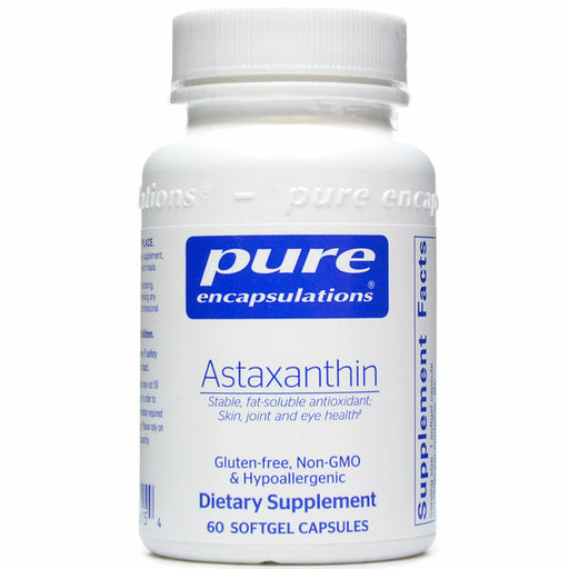 Pure Encapsulations Astaxanthin 4 mg, 60 softgels, front of bottle