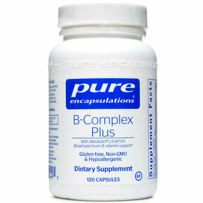 Pure Encapsulations B-Complex Plus, 120 capsules, front of bottle
