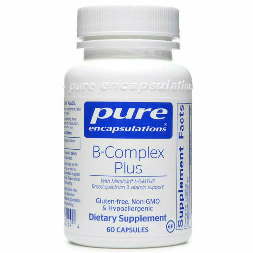 Pure Encapsulations B-Complex Plus, 60 capsules, front of bottle