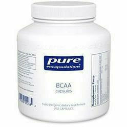 Pure Encapsulations BCAA 600 mg, 250 capsules, front of bottle