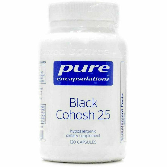 Pure Encapsulations Black Cohosh 2.5 250 mg, 120 capsules, front of bottle