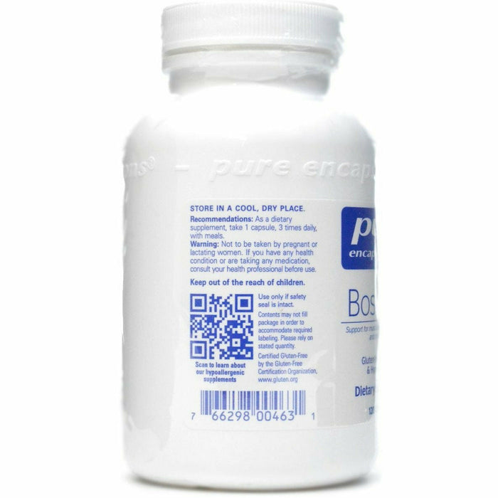 Pure Encapsulations Boswellia 400 mg label information panel