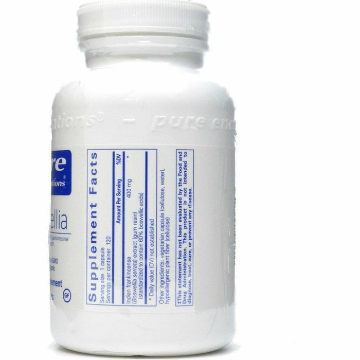 Pure Encapsulations Boswellia 400 mg supplement facts label