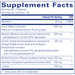 Pure Encapsulations Brain Reset 60 capsules supplement facts label