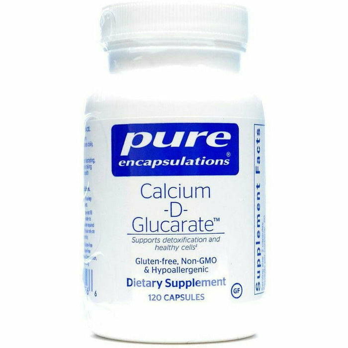Pure Encapsulations Calcium-d-Glucarate 500 mg, 120 capsules, front of bottle
