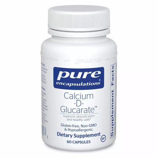 Pure Encapsulations Calcium-d-Glucarate 500 mg, 60 capsules, front of bottle