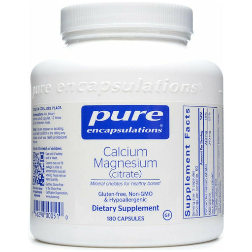 Pure Encapsulations, Calcium Mag (citrate) 80 mg 180 vcaps