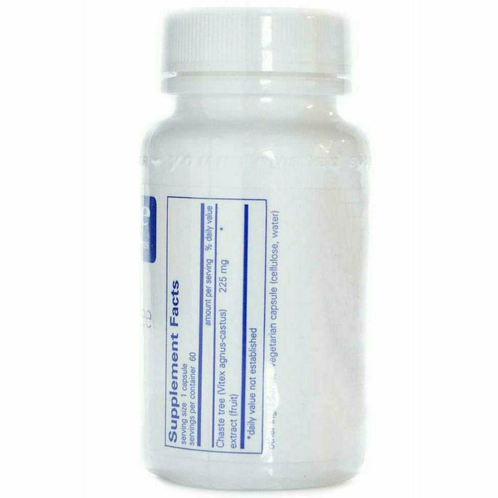 Pure Encapsulations Chaste Tree (Vitex) 225 mg 60 capsules supplement facts label