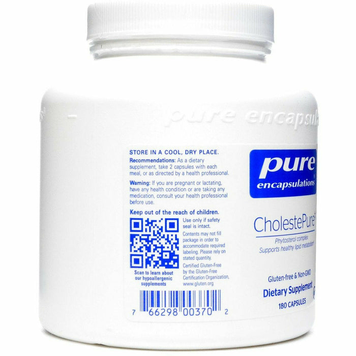 Pure Encapsulations CholestePure 180 capsules label information panel