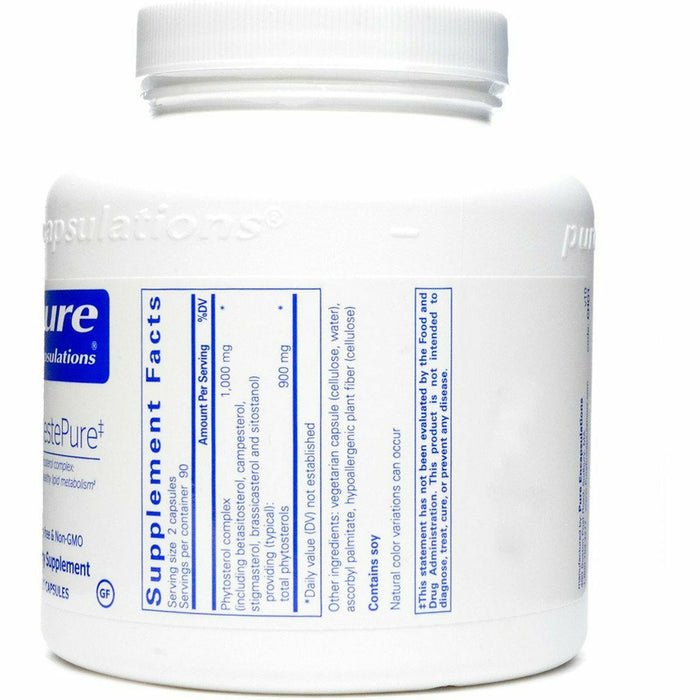 Pure Encapsulations CholestePure 180 capsules supplement facts label