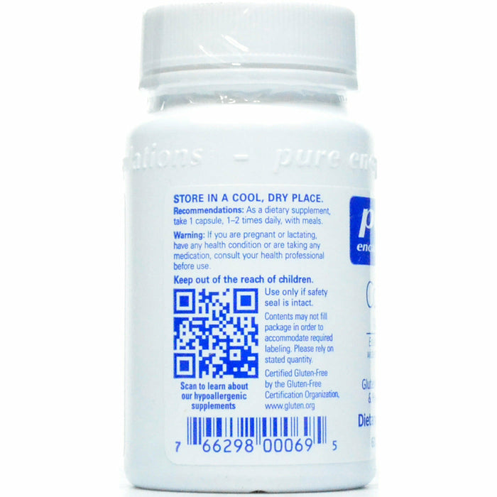 Pure Encapsulations Copper (glycinate) 2 mg 60 capsules suggested use label