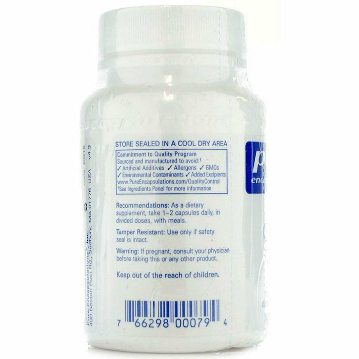 Pure Encapsulations CoQ10 120 mg 60 capsules label information panel