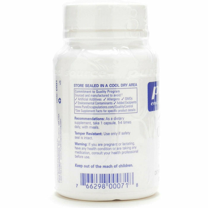 Pure Encapsulations CoQ10 30 mg 120 capsules label information panel