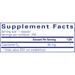 Pure Encapsulations CoQ10 60 mg 250 capsules supplement facts label