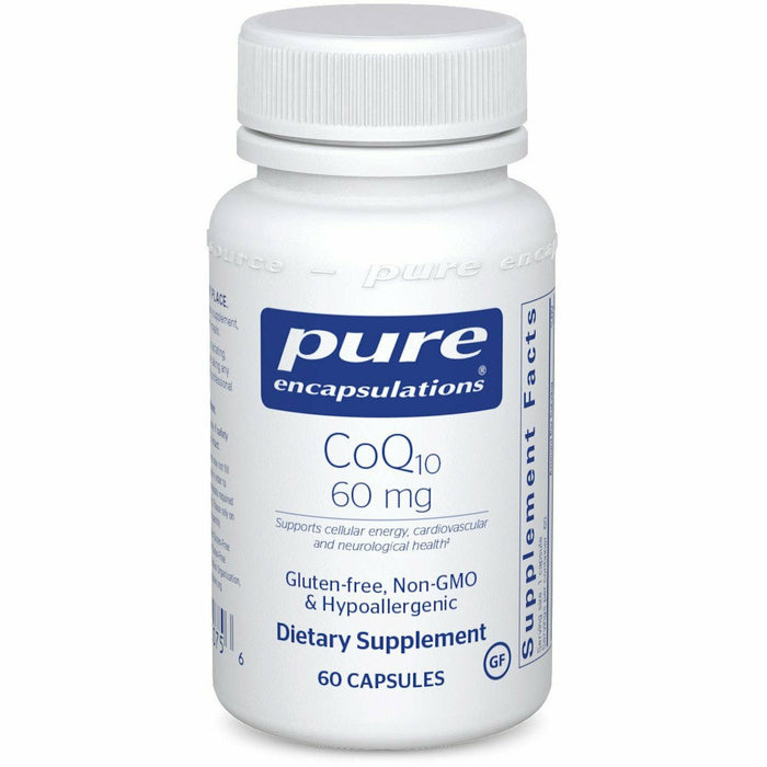 Pure Encapsulations CoQ10 60 mg, 60 capsules, front of bottle