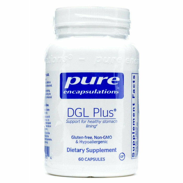 Pure Encapsulations DGL Plus, 60 capsules, front of bottle
