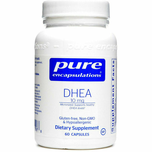 Pure Encapsulations DHEA (micronized) 10 mg, 60 capsules, front of bottle