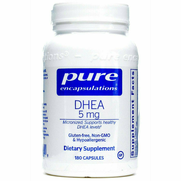 Pure Encapsulations DHEA (micronized) 5 mg, 180 capsules, front of bottle