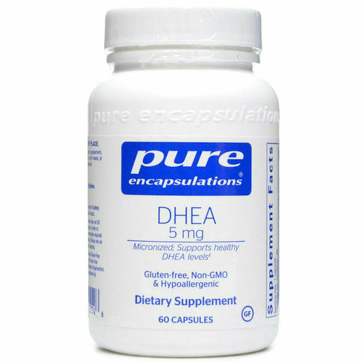 Pure Encapsulations DHEA (micronized) 5 mg, 60 capsules, front of bottle