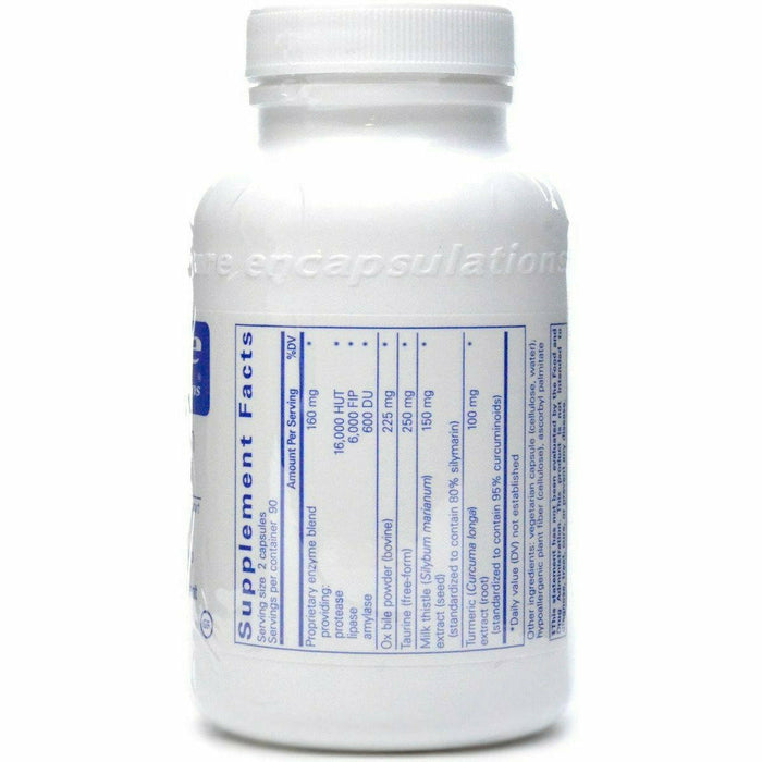 Pure Encapsulations Digestion GB supplement facts label