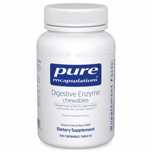 Pure Encapsulations Digestive Enzyme Chewables, 100 tablets, front of bottle