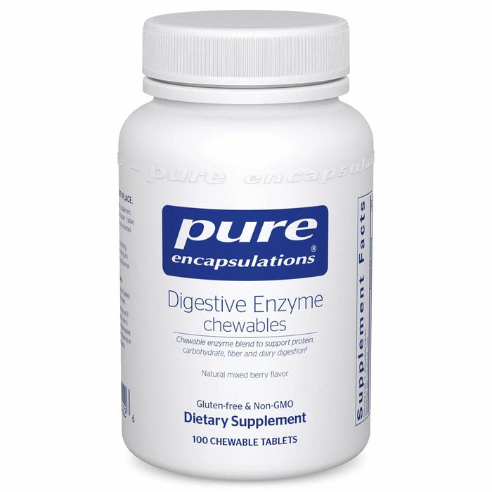 Pure Encapsulations Digestive Enzyme Chewables, 100 tablets, front of bottle