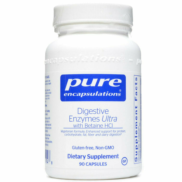 Pure Encapsulations Digestive Enzymes Ultra w/ HCl, 90 capsules, front of bottle