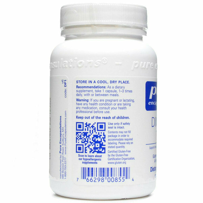 Pure Encapsulations DIM-PRO 100 120 capsules label information panel