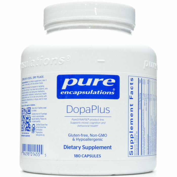 Pure Encapsulations DopaPlus, 180 capsules, front of bottle