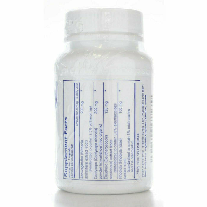 Pure Encapsulations Energy Xtra 60 capsules supplement facts label