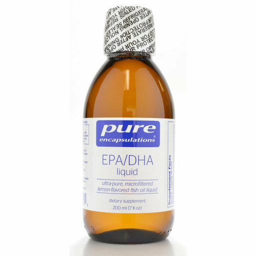 Pure Encapsulations EPA/DHA liquid, 200 mL, front of bottle