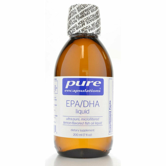 Pure Encapsulations EPA/DHA liquid, 200 mL, front of bottle
