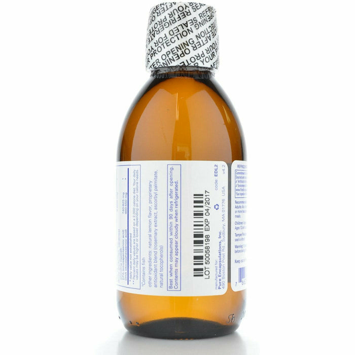 Pure Encapsulations EPA/DHA liquid 200 mL label information panel 2