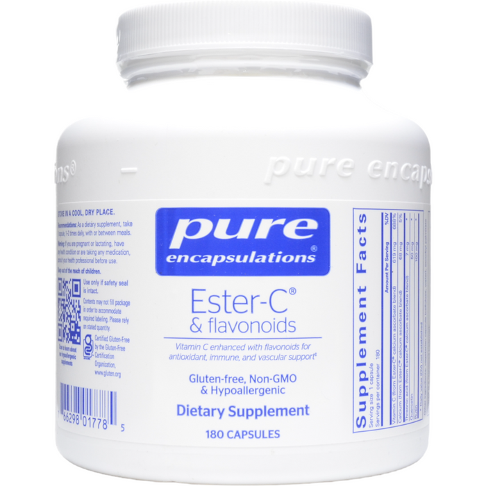 Pure Encapsulations Ester-C & Flavonoids, 180 capsules, front of bottle