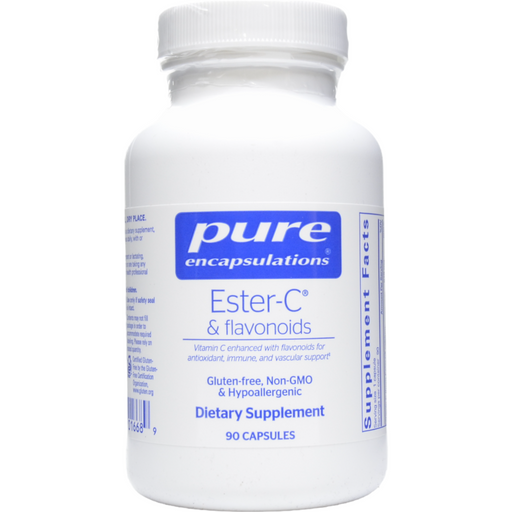 Pure Encapsulations Ester-C & Flavonoids, 90 capsules, front of bottle