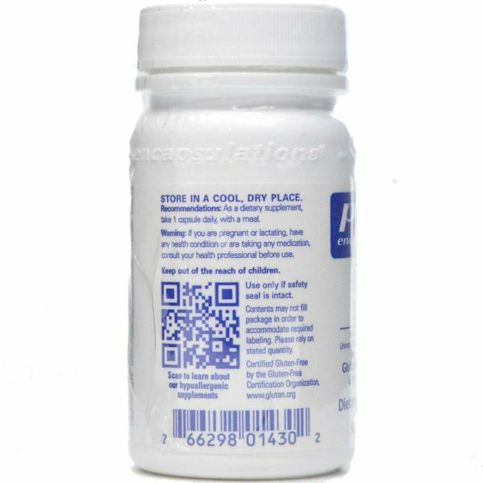 Pure Encapsulations Folate 1000 90 capsules label information panel