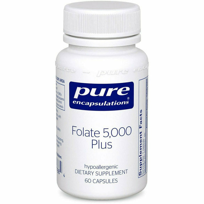 Pure Encapsulations Folate 5,000, 60 capsules, front of bottle