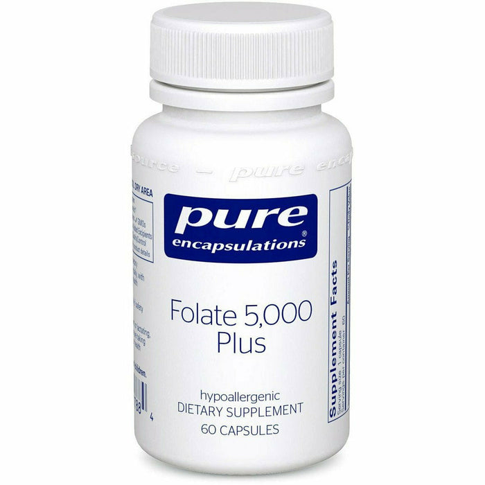 Pure Encapsulations Folate 5,000 Plus, 60 capsules, front of bottle