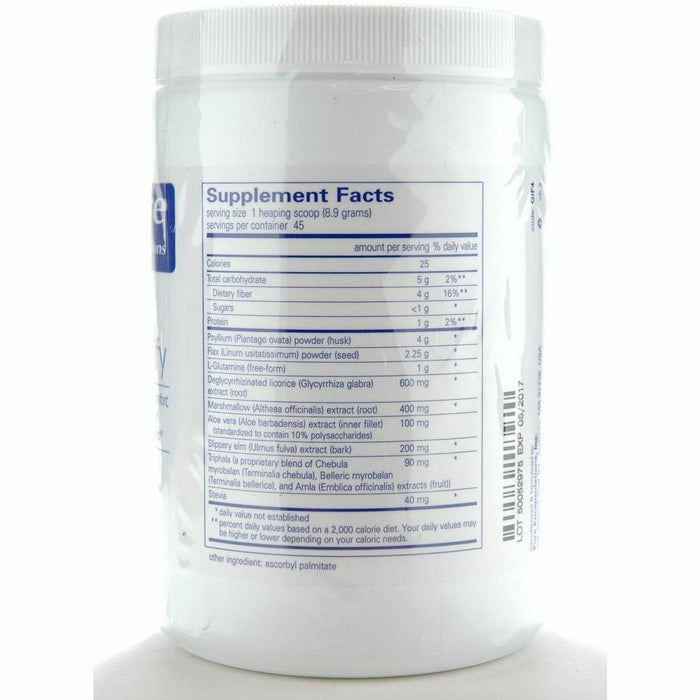 Pure Encapsulations GI Fortify 400 g supplement facts label