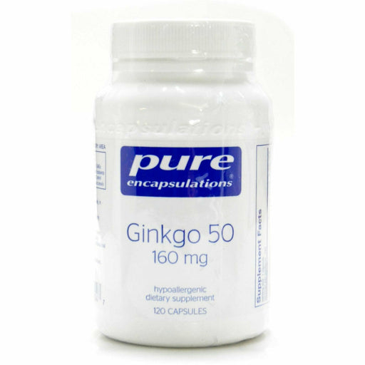 Pure Encapsulations Ginkgo 50 160 mg, 120 capsules, front of bottle