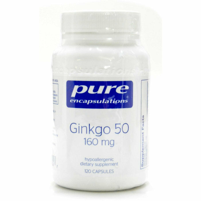 Pure Encapsulations Ginkgo 50 160 mg, 120 capsules, front of bottle