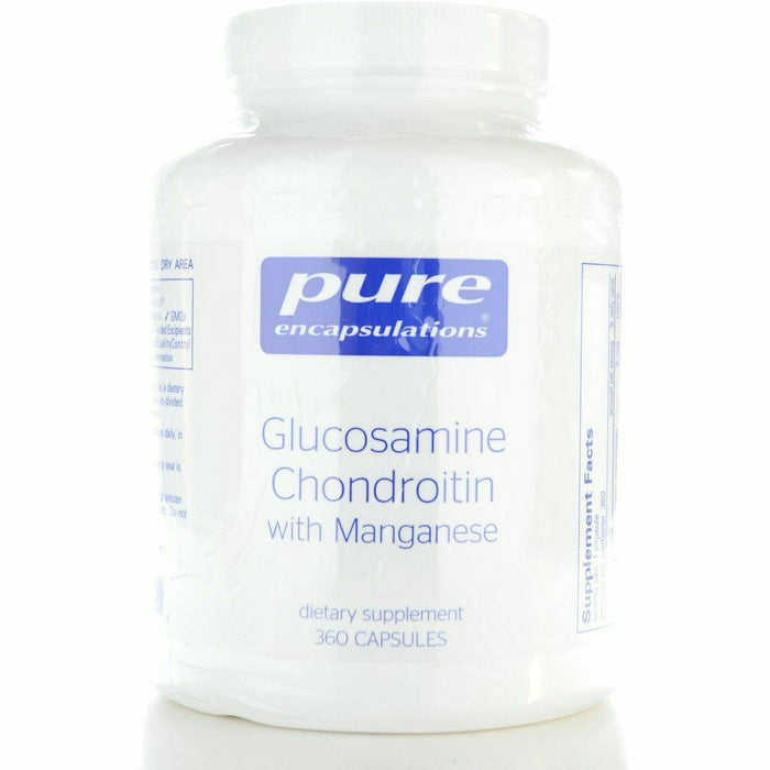 Pure Encapsulations Glucosamine Chondroitin w/Manganese, 360 capsules, front of bottle
