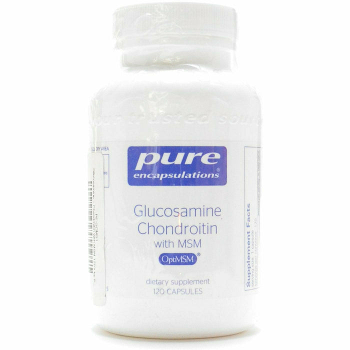Pure Encapsulations Glucosamine Chondroitin with MSM, 120 capsules, front of bottle