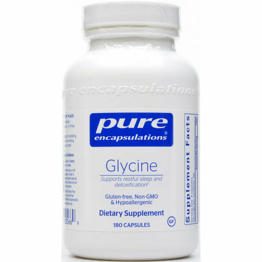 Pure Encapsulations Glycine 500 mg, 180 capsules, front of bottle