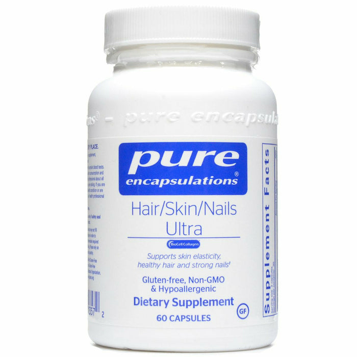 Pure Encapsulations Hair/Skin/Nails Ultra, 60 capsules, front of bottle