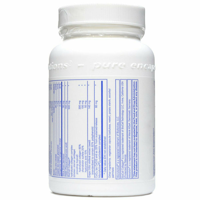 Pure Encapsulations Hair/Skin/Nails Ultra 60 capsules supplement facts label 2